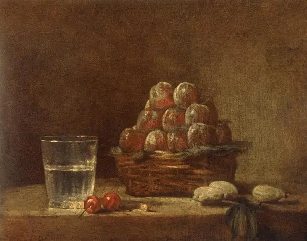 A cesta de ameixas - Jean Simeón Chardin