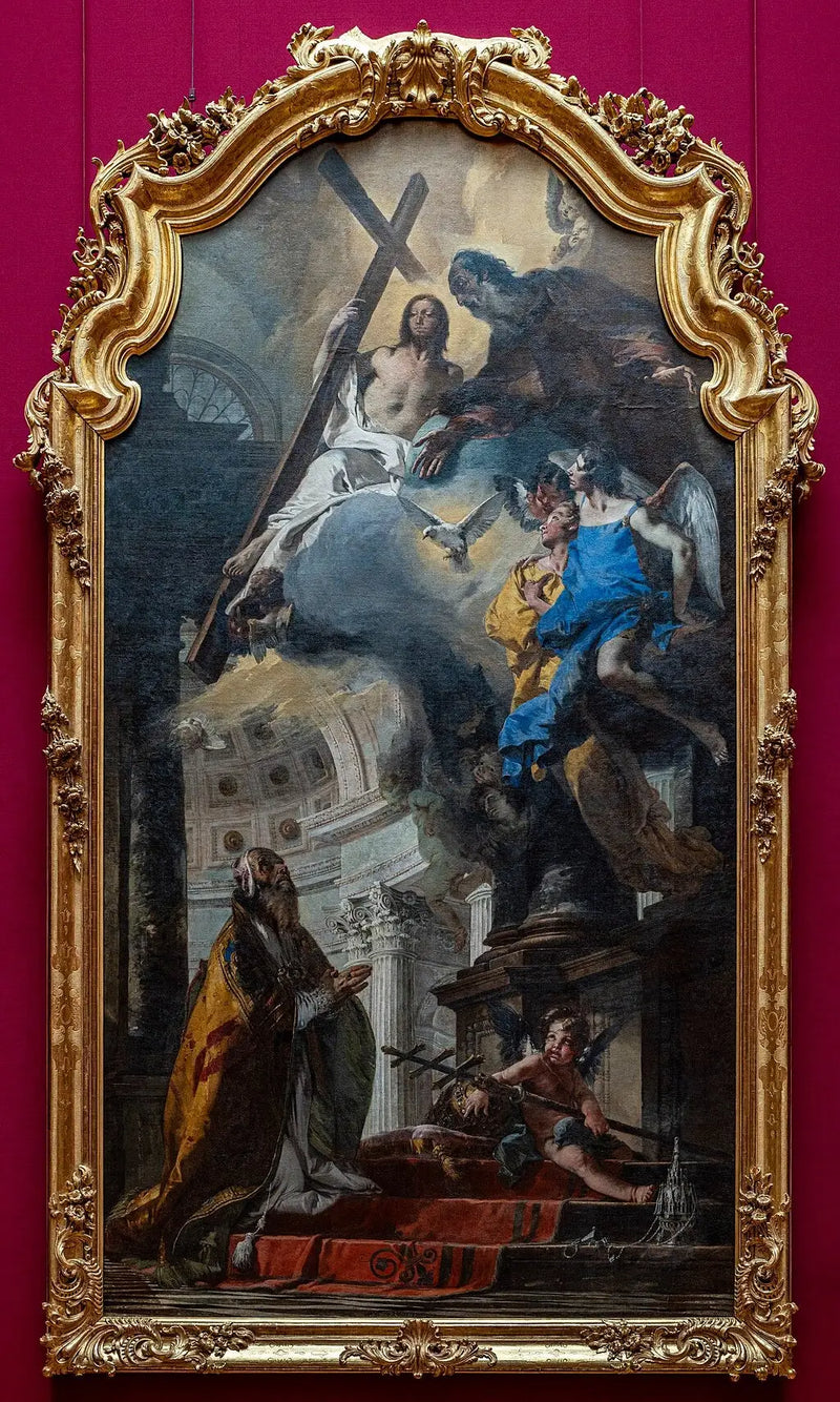 O Papa Santo Clemente adorando a Trindade - Giovanni Battista Tiepolo