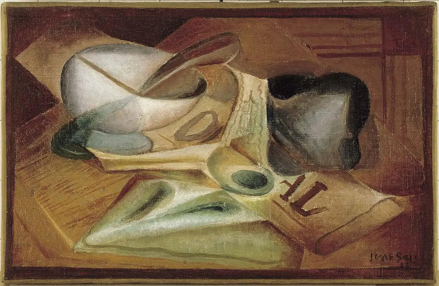 O pacote de tabaco - Juan Gris