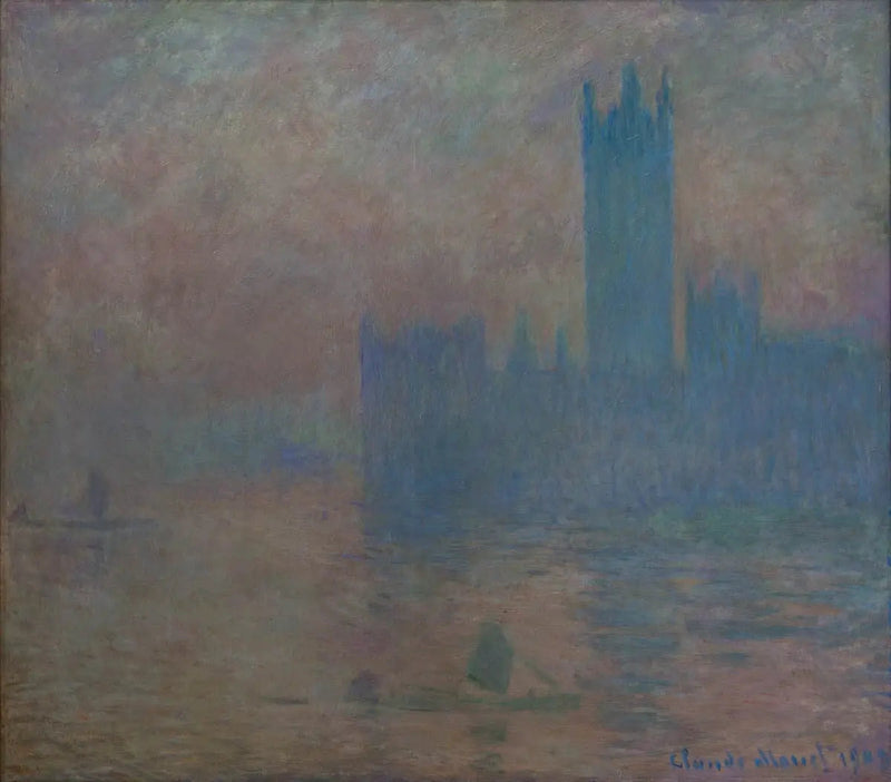 O Parlamento de Londres, efeito de névoa - Claude Monet