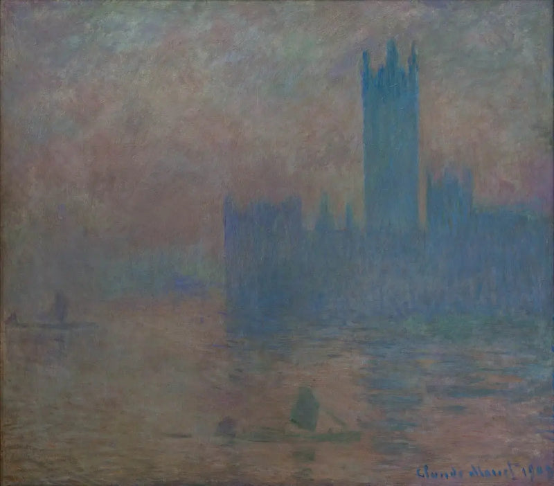 O Parlamento de Londres, efeito de névoa - Claude Monet