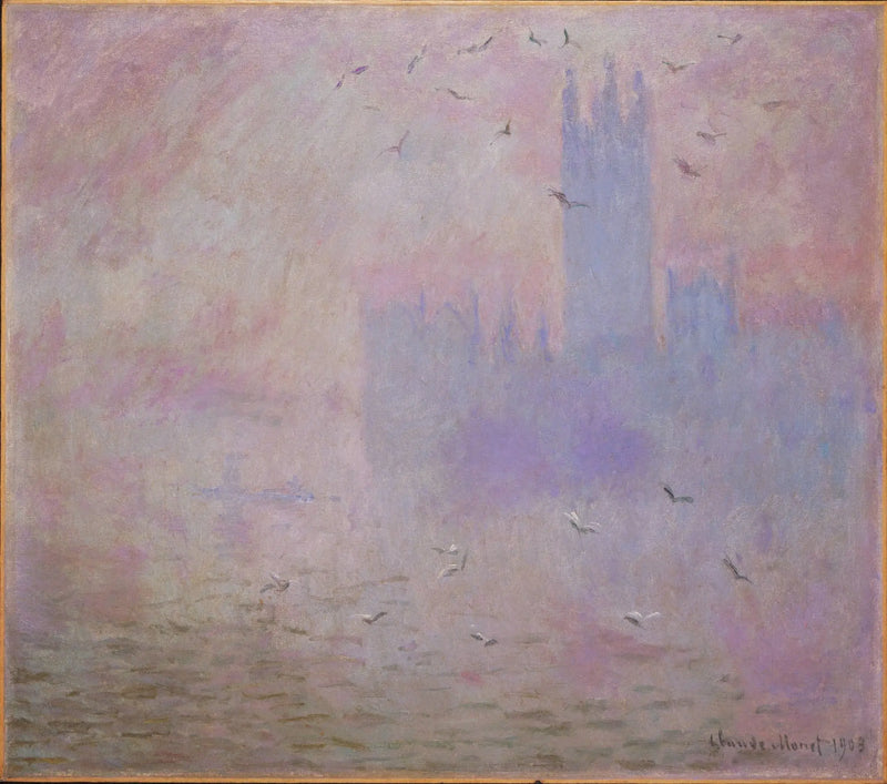 O Parlamento, as gaivotas - Claude Monet