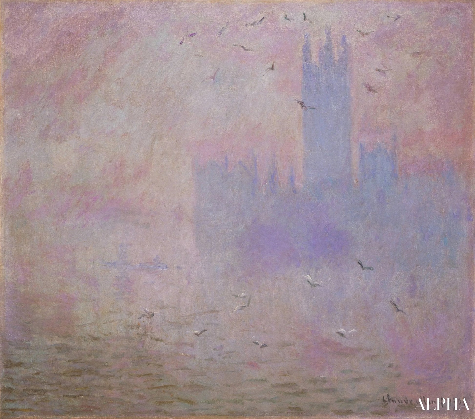 Le Parlement, mouettes (W 1612) - Claude Monet - Reproductions de tableaux et peintures haut de gamme