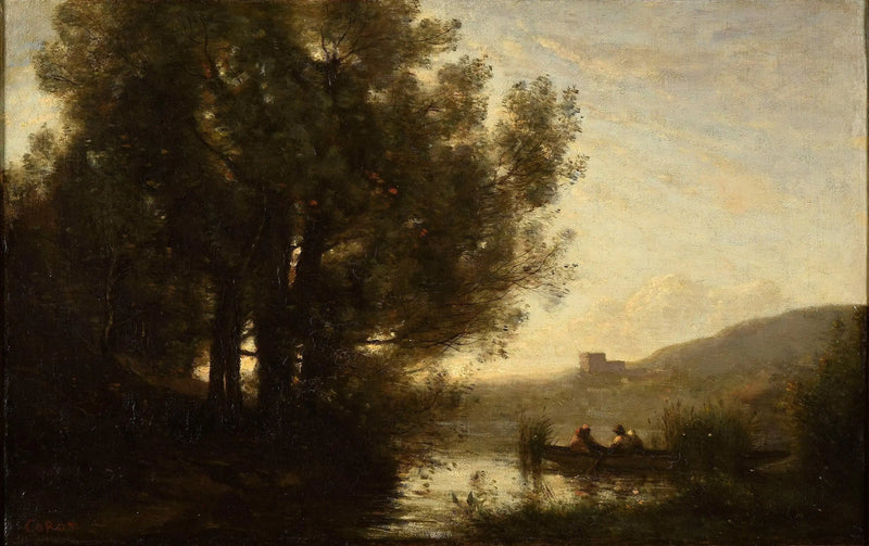 A Travessia do Rio - Jean-Baptiste Camille Corot