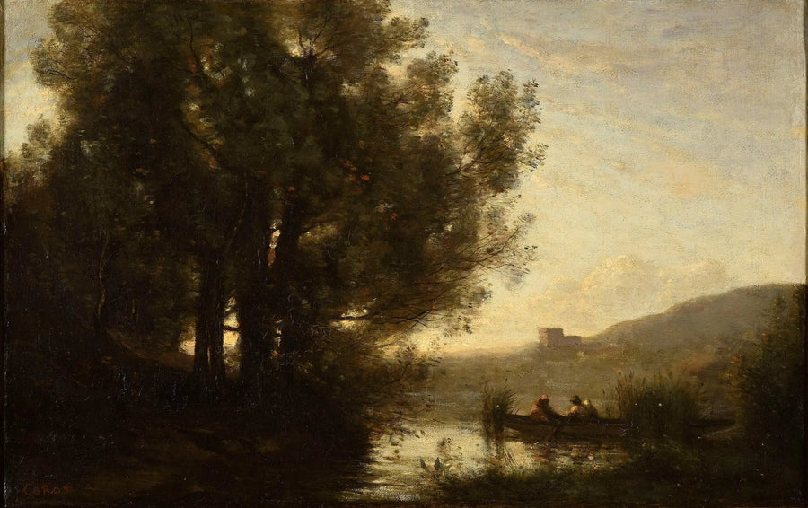 A Travessia do Rio - Jean-Baptiste Camille Corot