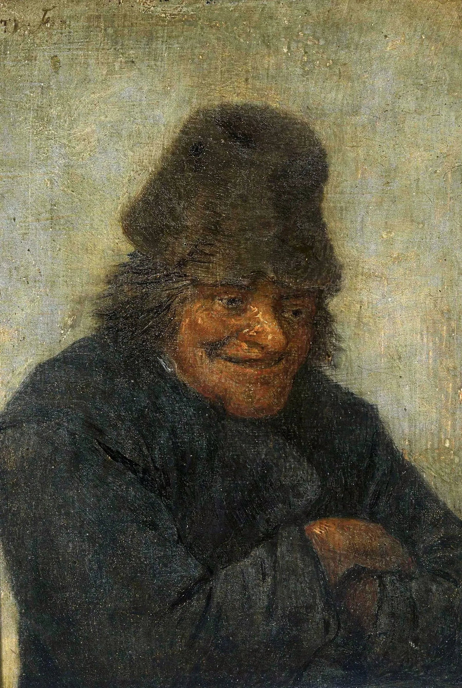 O fazendeiro sorridente. - David Teniers, o Jovem