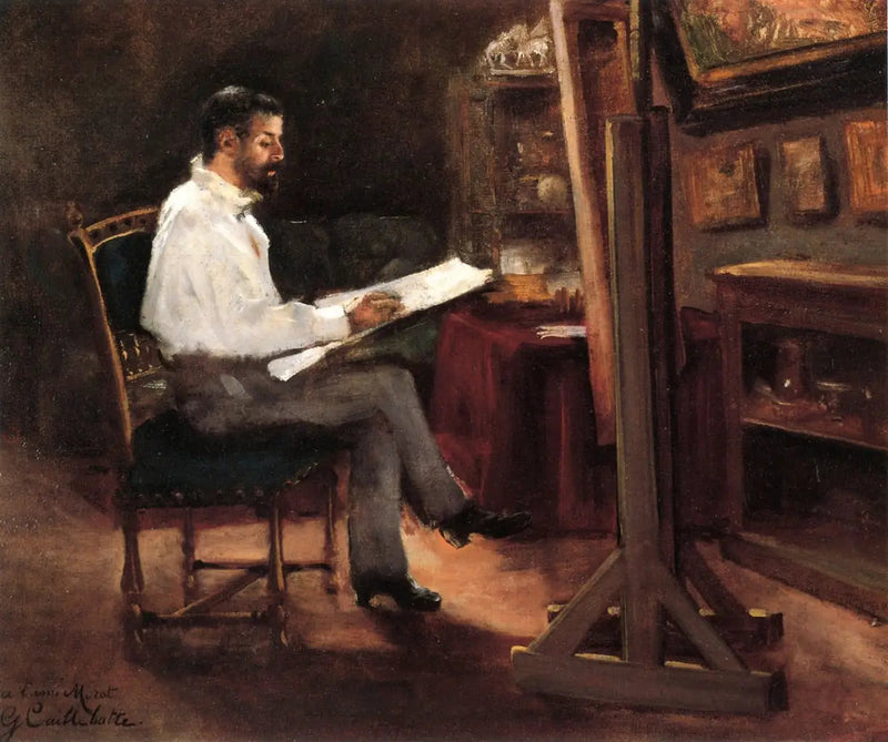 O pintor Morot em seu ateliê - Gustave Caillebotte