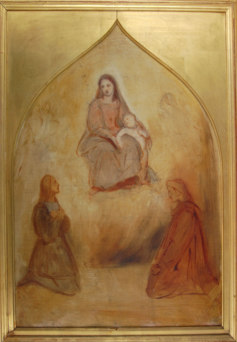 O pintor Rafael e o poeta Dante em adoração diante da Santa Virgem e do Menino - Ary Scheffer