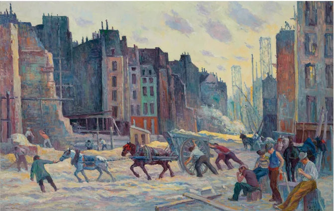 Perfuração da rua Réaumur - Maximilien Luce
