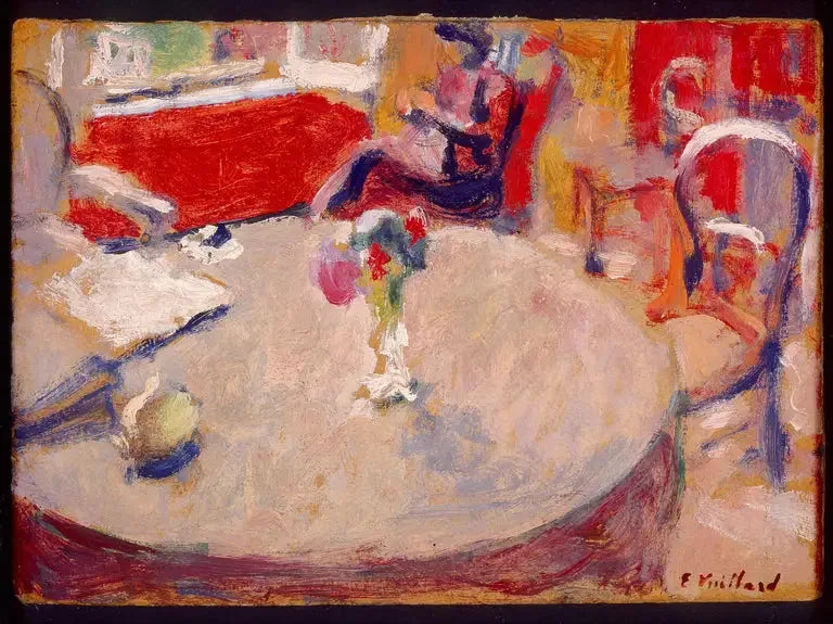 O pequeno buquê na mesa - Édouard Vuillard