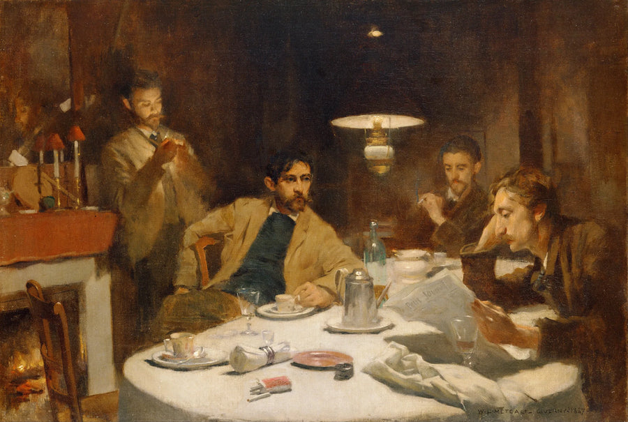O café da manhã por dez centavos - Willard Metcalf