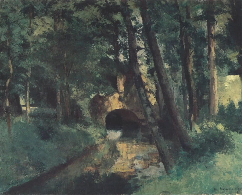 A Pequena Ponte, Pontoise - Camille Pissarro