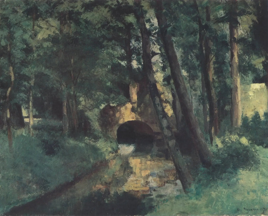 A Pequena Ponte, Pontoise - Camille Pissarro