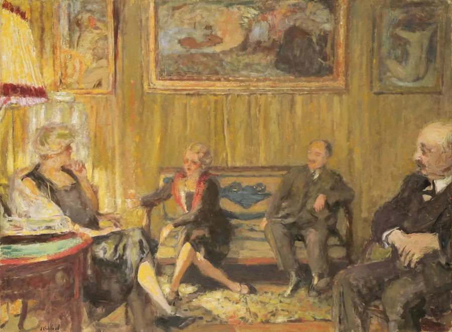 O Pequeno Salão na rua de Nápoles - Édouard Vuillard
