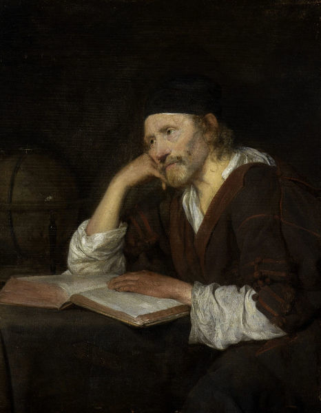 Le philosophe Héraclite - Gerard ter Borch image 1 copie de tableau peinte à la main