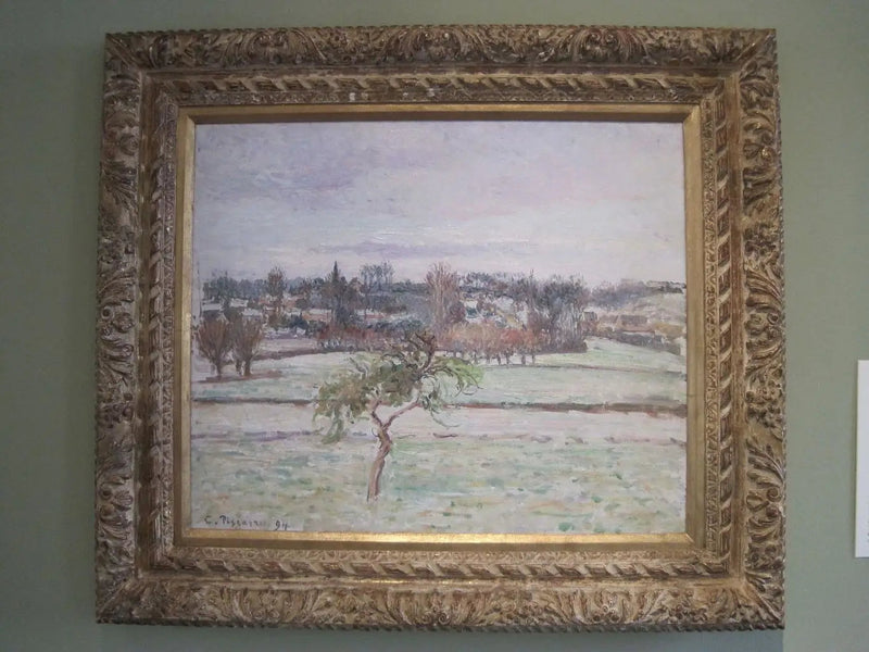 A Macieira, efeito de neve em Éragny - Camille Pissarro