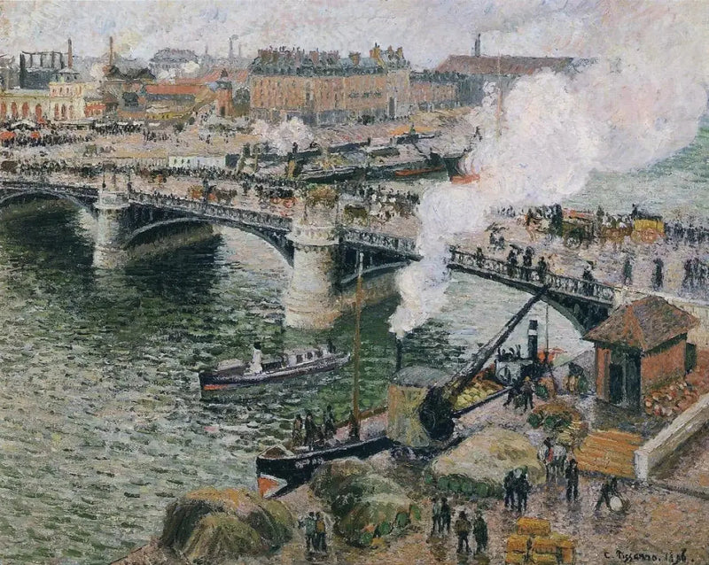 A Ponte Boieldieu em Rouen - Camille Pissarro