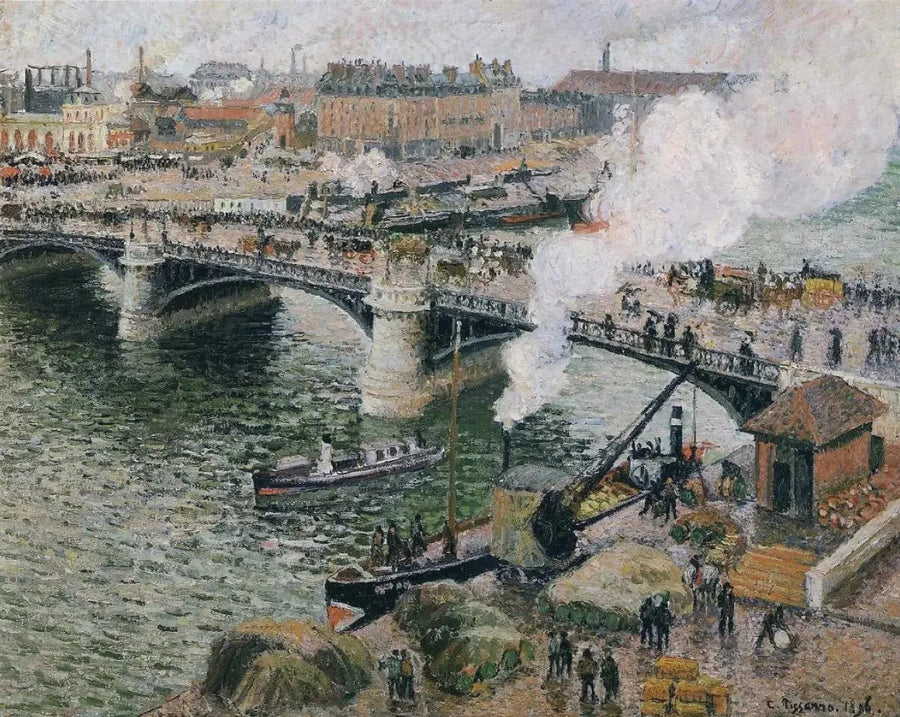 A Ponte Boieldieu em Rouen - Camille Pissarro