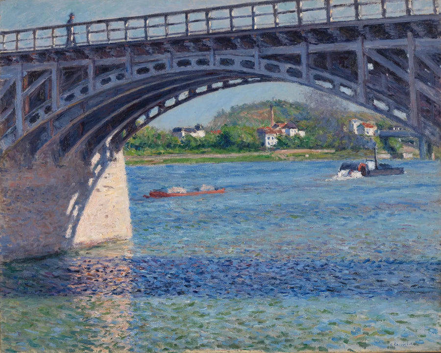 A ponte de Argenteuil e o Sena - Gustave Caillebotte