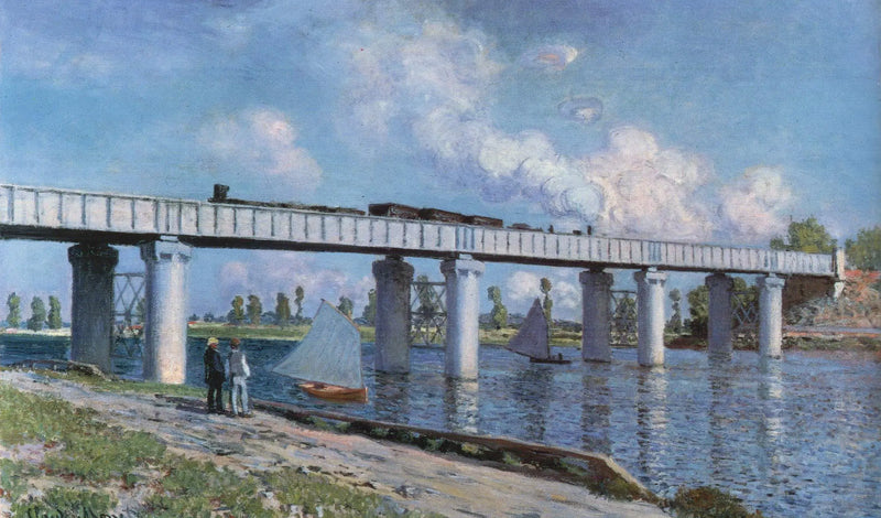 A ponte ferroviária em Argenteuil - Claude Monet