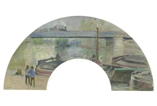 A Ponte de Ferro em Pontoise - Camille Pissarro