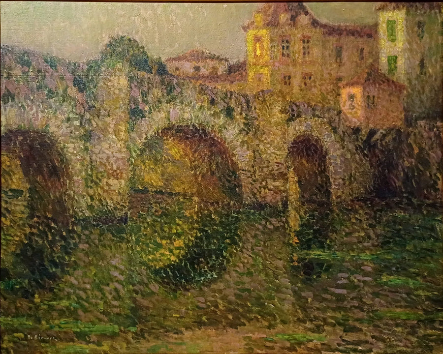 A ponte de Clisson ao entardecer - Henri Le Sidaner