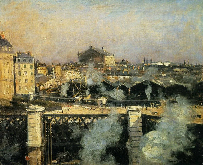 A Ponte da Europa e a Estação Saint-Lazare em obras - Norbert Gœneutte