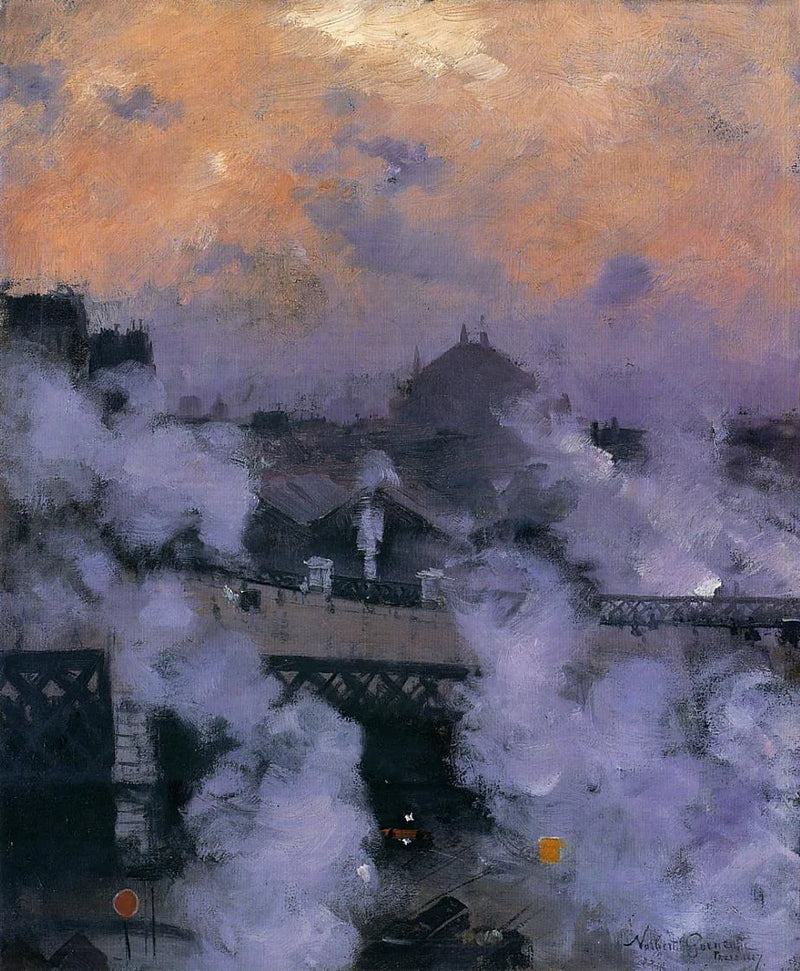 A Ponte da Europa à noite - Norbert Gœneutte