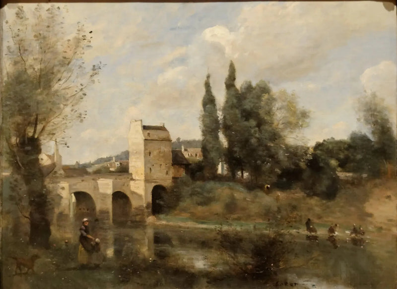 A ponte de Mantes - Jean-Baptiste Camille Corot