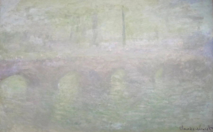 A Ponte de Waterloo, em Londres, ao Anoitecer - Claude Monet