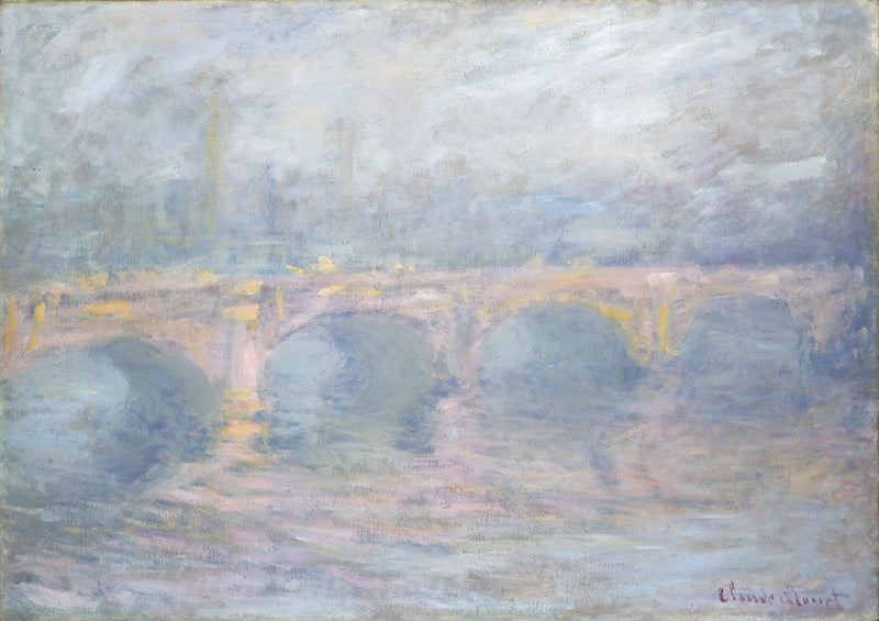 A ponte de Waterloo, efeito rosa - Claude Monet