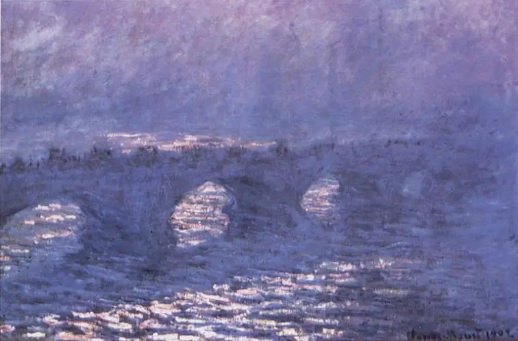A ponte de Waterloo, efeito de sol na névoa - Claude Monet