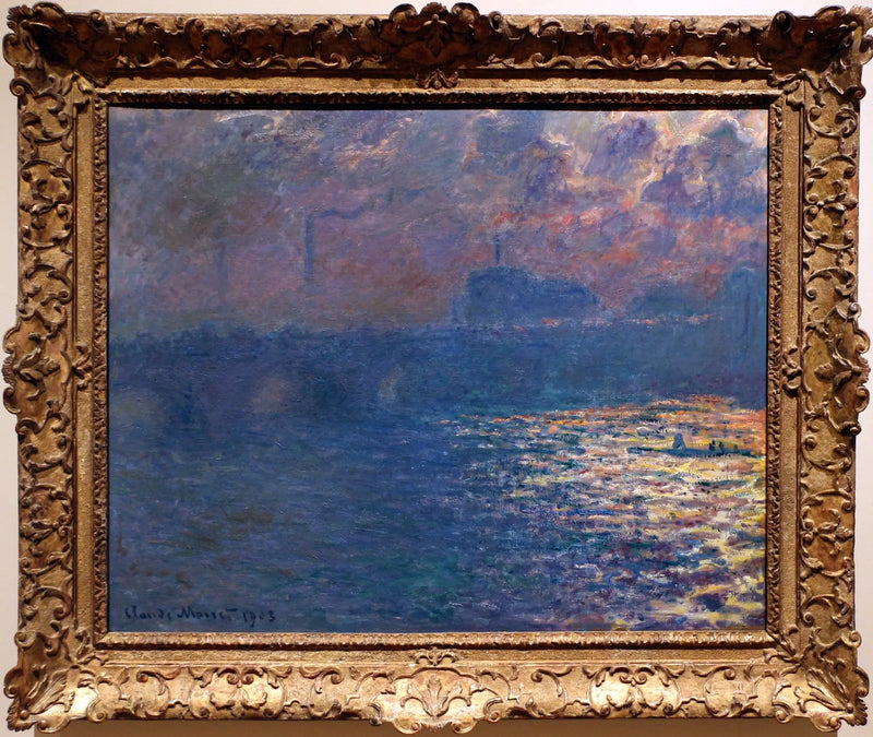A ponte de Waterloo, o efeito da luz do sol - Claude Monet