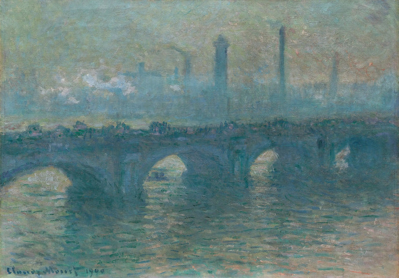 A ponte de Waterloo, tempo cinzento - Claude Monet