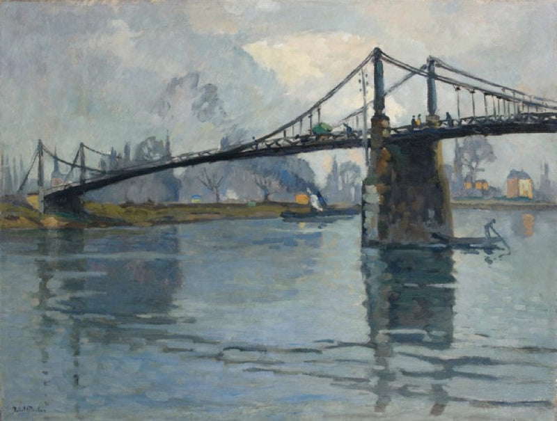 A ponte de Les Andelys, às margens do Sena - Robert Antoine Pinchon