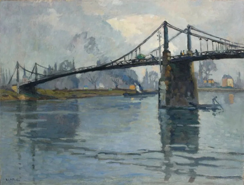 A ponte de Les Andelys, às margens do Sena - Robert Antoine Pinchon