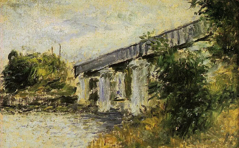 A Ponte da Estrada de Ferro em Argenteuil - Claude Monet
