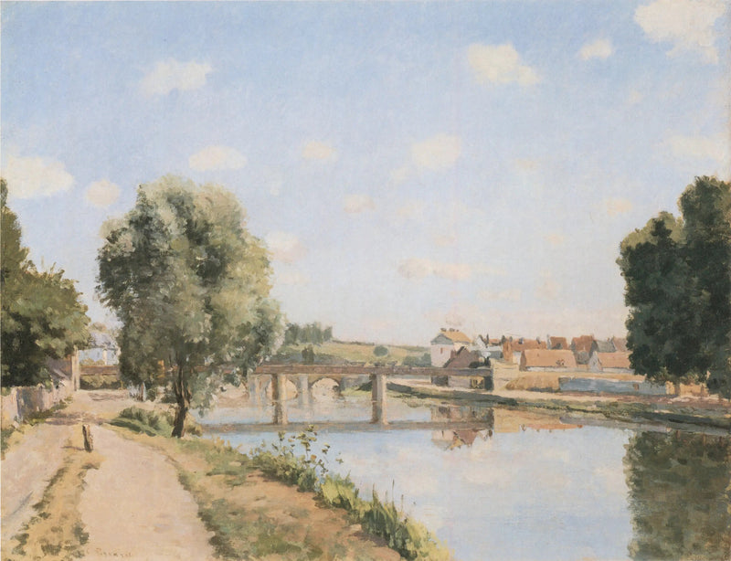 A Ponte da Ferrovia, Pontoise - Camille Pissarro