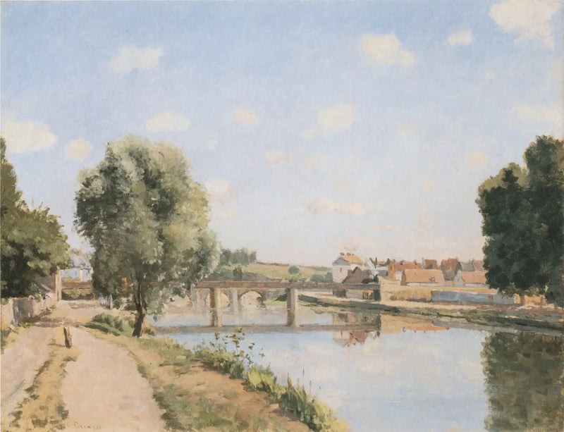 A Ponte da Ferrovia, Pontoise - Camille Pissarro