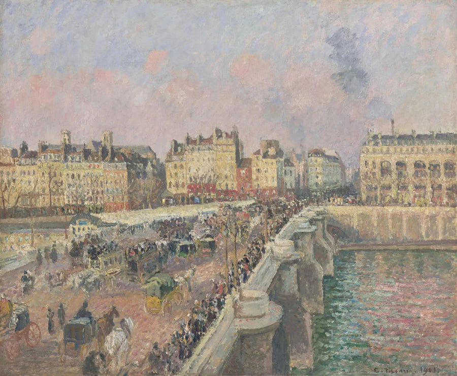 A Ponte Nova, tarde - Camille Pissarro