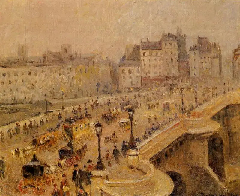 A Ponte Nova, Névoa (Segunda Série) - Camille Pissarro