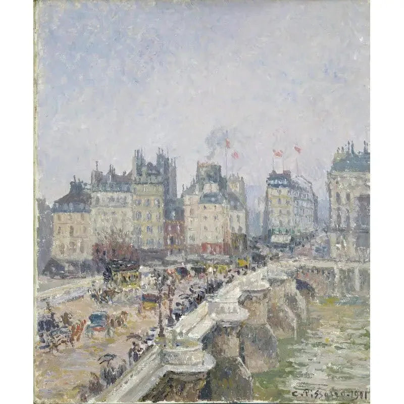 A Ponte Nova, tempo chuvoso - Camille Pissarro