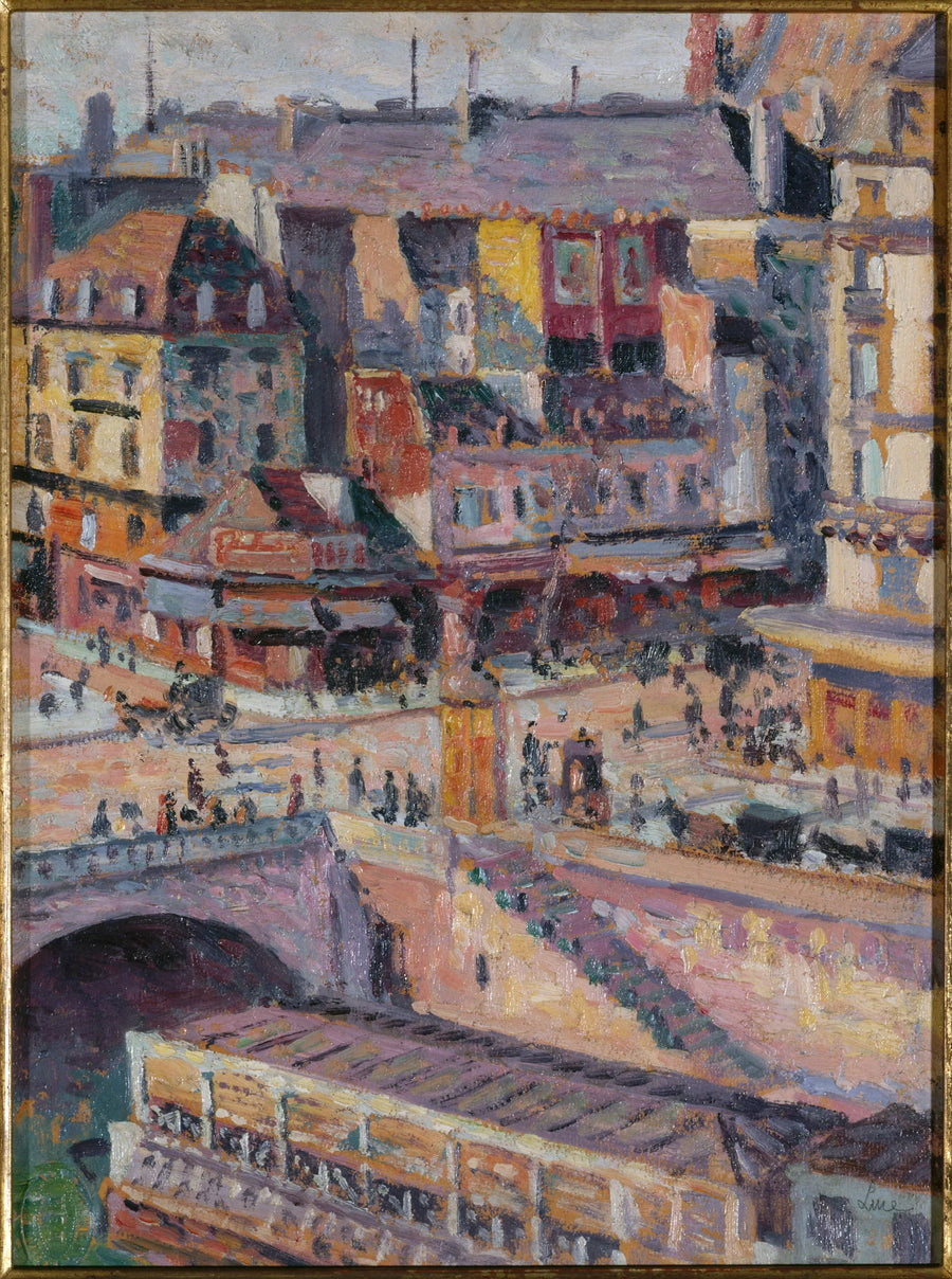 Ponte Saint-Michel e o cais dos Ourives em torno de 1905 - Maximilien Luce