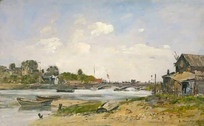 A ponte sobre a Touques em Deauville - Eugène Boudin