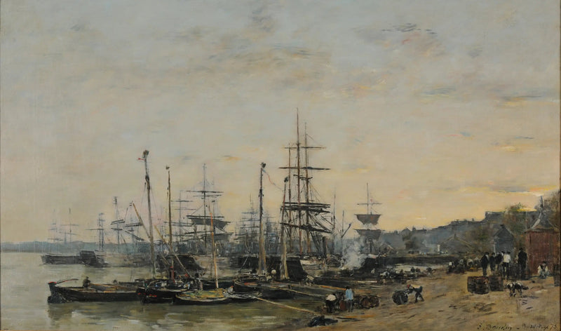 O porto de Bordeaux, visto do cais dos Chartrons - Eugène Boudin