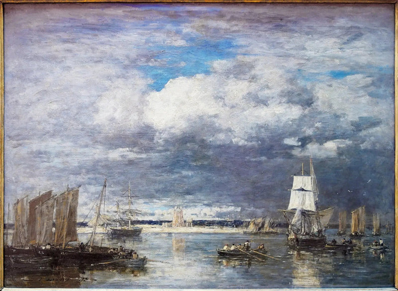 O porto de Camaret sob céu de tempestade - Eugène Boudin