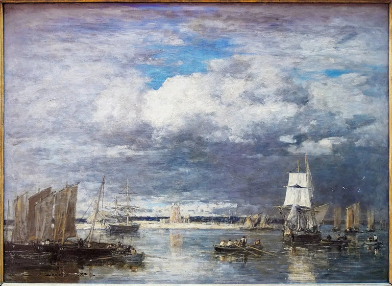 O porto de Camaret sob céu de tempestade - Eugène Boudin