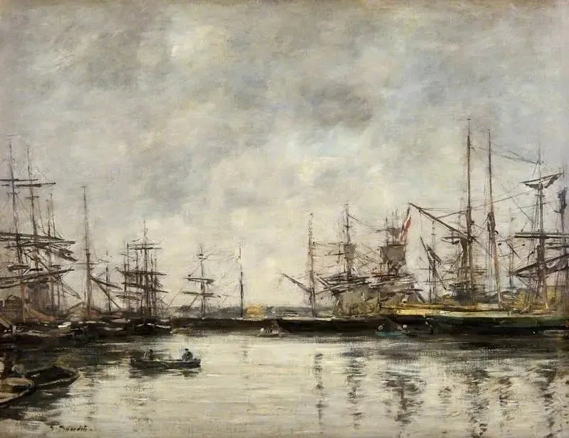 O porto de Deauville - Eugène Boudin