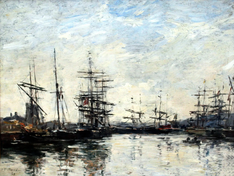 O porto de Deauville - Eugène Boudin