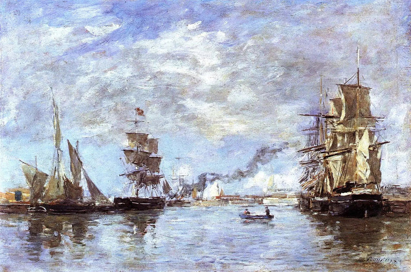 O porto de Deauville - Eugène Boudin